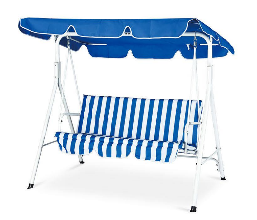 Outdoor Patio Swing Chair 3 Seater Metal